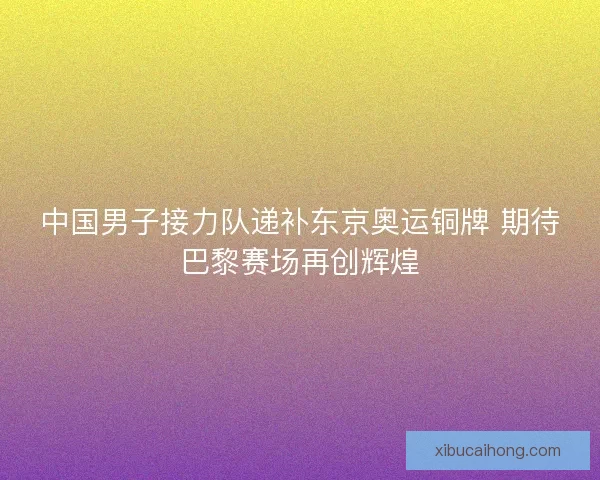 中国男子接力队递补东京奥运铜牌 期待巴黎赛场再创辉煌 中国男子接力队递补东京奥运铜牌 期待巴黎赛场再创辉煌